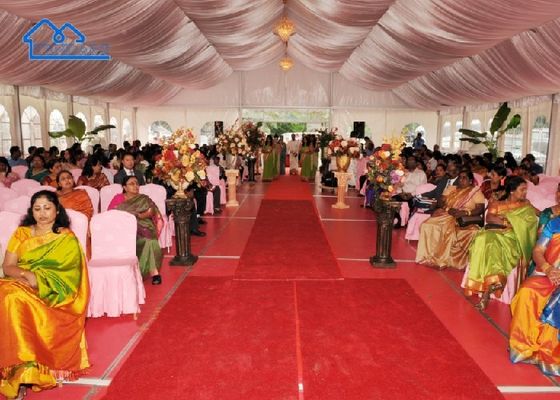 Buy Morden Colorful Party Tent Accessories Lining Polyester Fabric Material Tent Equipment online manufacture
