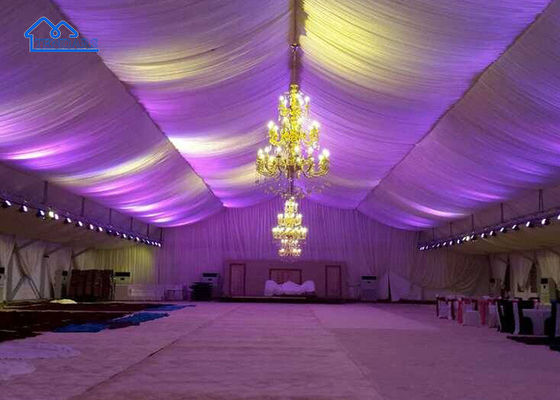 Buy Soundproof White Party Marquee Tents With Hard Pressed Extruded Frame Structure Large Party Marquee online manufacture