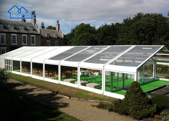 Buy Heavy-Duty Square Party Marquee Tents Waterproof PVC Aluminum Alloy Frame Anchored Lawn Canopy Structure online manufacture