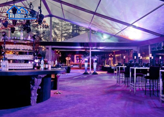 comprar Tendas de casamento de luxo com liga de alumínio PVC Estrutura de espessura clara Uma tenda em forma Fabricação em linha