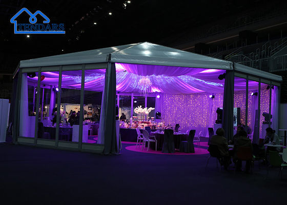 comprar Casamento de luxo Tenda de Pagoda Armazém de Alumínio de Algodão Pesado Para Eventos de Festa Tendas de Estrutura Clearpan Fabricação em linha
