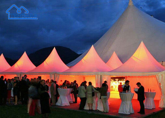Buy Quick Assembly 6x6m Aluminium Pagoda Tent 6061/T6 Aluminum Frame Elegant White PVC for VIP Celebrations #2077 online manufacture