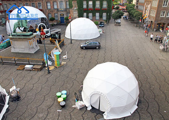 Buy Reinforced Alloy 15m Dia Commercial Dome Tent PVC Cover Geodesic Design for Restaurant Venues online manufacture