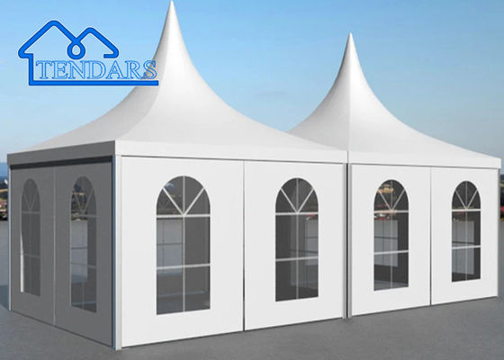 Buy Quick Assembly 6x6m Aluminium Pagoda Tent 6061/T6 Aluminum Frame Elegant White PVC for VIP Celebrations online manufacture