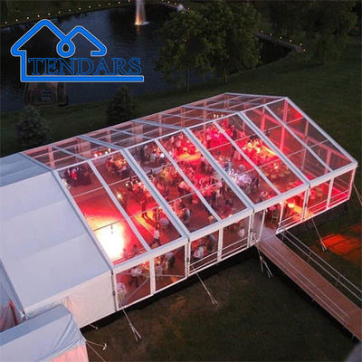 Buy Luxury Clear Span Party Marquee Tents PVC Wedding Event Transparency Tent Birthday Canopy online manufacture
