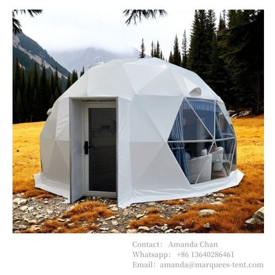 Buy 20sqm Waterproof \ Fireproof \ Wind Resistant Safari Glamping Tent Luxury Resort Igloo Dome Hotel Tent online manufacture