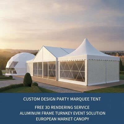 Buy Custom Design Party Marquee Tent Free 3D Rendering Service Aluminum Frame Turnkey Event Solution European Market Canopy online manufacture