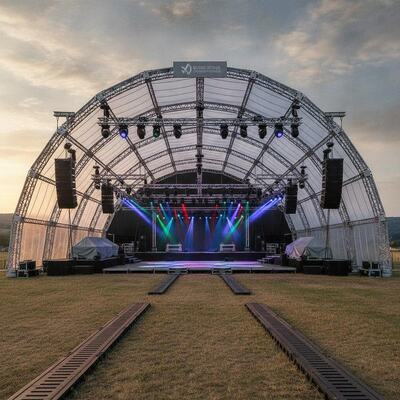 Buy Music Festival Stage Performance Party Marquee Tent Professional Sound Lighting Rigging European Event Venue Canopy Structure online manufacture
