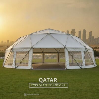 Buy Aluminum Alloy Party Marquee Tent Waterproof PVC Coated Canopy for Qatar Corporate Exhibitions online manufacture