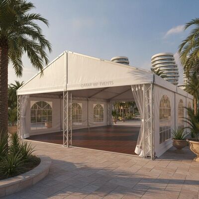 Buy Modular Quick Setup Party Marquee Tent Removable Sidewalls Aluminum Frame for Qatar VIP Hospitality Events online manufacture