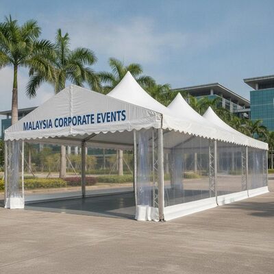 Buy Premium Party Marquee Tent Waterproof PVC Canopy Aluminum Frame for Malaysia Corporate Exhibitions Events online manufacture