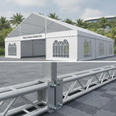 Buy Heavy Duty Marquee Tent Indonesia Large Span Waterproof Windproof Shelter Aluminum Frame for Trade Show Exhibition online manufacture