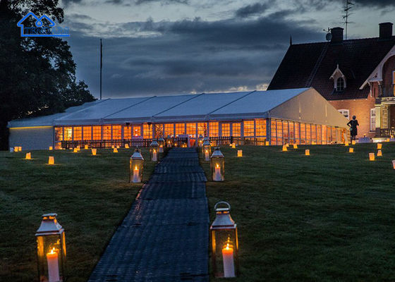 4x6m Reinforced Alloy Frame Party Marquee Tent Removable Sidewalls Fire-Retardant PVC Canopy for Lawn Celebrations