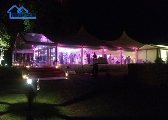 Full-Sidewall Backyard Party Marquee Tents Galvanized Framework PVC Fabric Rectangle Canopy Structure