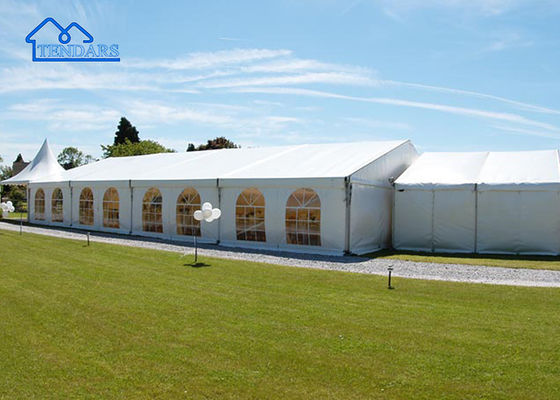 All-Weather Poolside Party Marquee Tents Waterproof PVC Aluminum Alloy Frame Super Canopy Structure