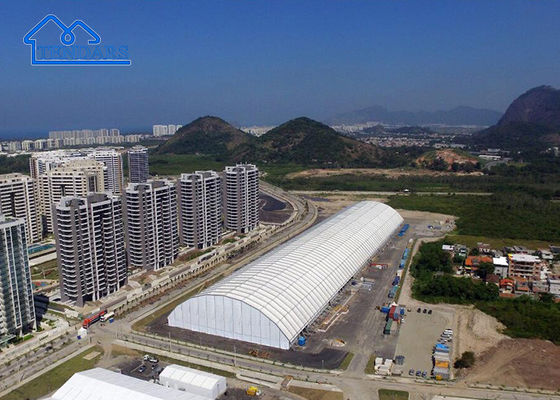 12x20m Sports Hall Tent Heavy Duty Aluminum High Peak UV-Resistant Fabric for Tennis Court