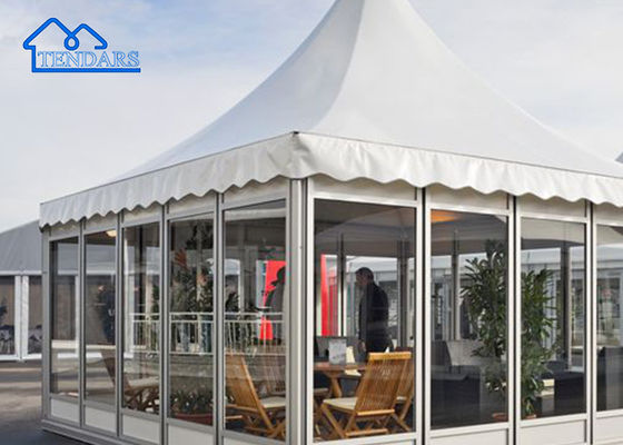 Hot Outdoor Tent Pop ,Durable Celebration Pagoda Tent With Glass Wall Outdoor Commercial Structure