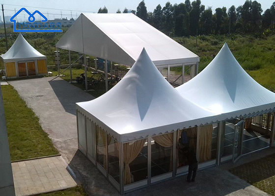 Glass Wall Pagoda Party Tent On For Outdoor Commercial Trade Show Event Or Exhibition
