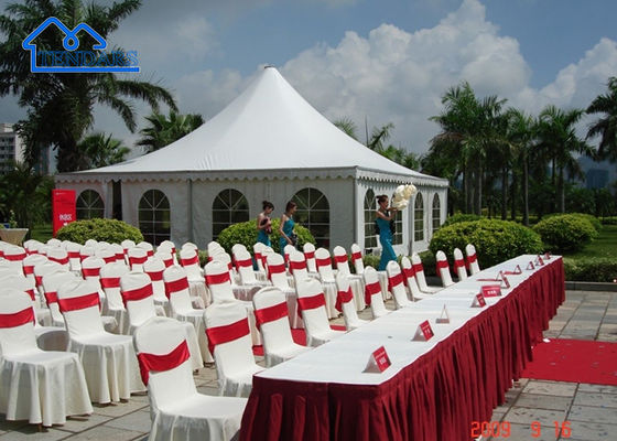 Water-Proof / Fire-Proof / Self-Cleaning Aluminum Frame Wedding Event Pagoda Tent For Sale