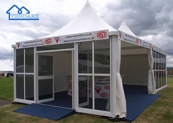 UV-Resistant/Fireproof/Waterproof Custom New PVC Aluminum Frame Marquee Pagoda Canopy Tent