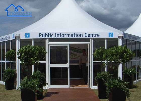 Fireproof UV Proof Canopy Gazebo Tent Event Blackout Aluminum White Pagoda Tents