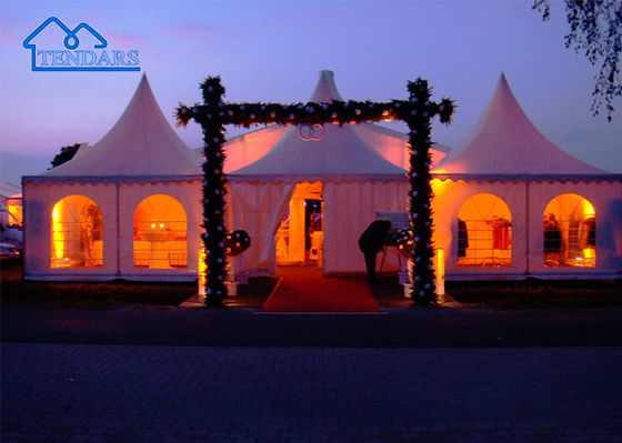 Can Be Assembled To Bigger Or Smaller,White,Red,Blue,Yellow,Green Or Can Be Customized Low Pagoda Tent