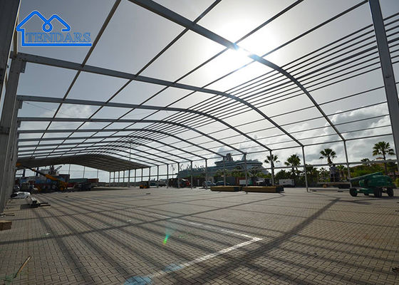 Big Luxury Arcum Curve Design Aluminum Frame Transparent Marquee Tent For 300 500 1000 People