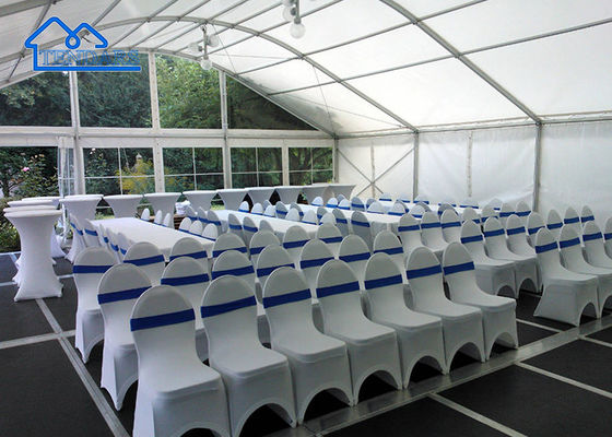 30x50m Outdoor Fireproof Pvc Curve Roof Aluminium  Arcum Event Party Tent Cover For 1200 People
