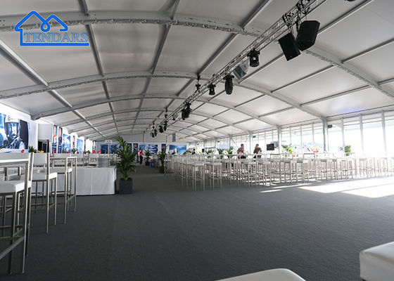 Reinforced Alloy Frame 8x10m Arcum Tent Fire-Retardant Canopy Arc Shape for Elegant Events