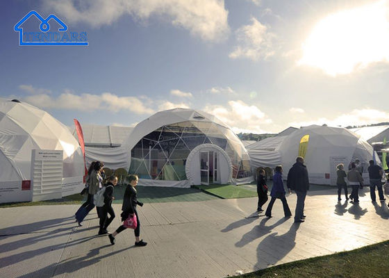 Luxury White Clear Geodesic Dome Tents For Resort Hotel Event Lightweight Dome Tent