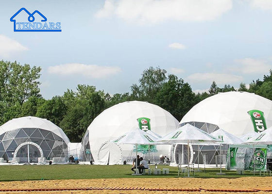 20m Dia Commercial Dome Tent 6061/T6 Aluminum Wind-Resistant PVC Cover for Cafe Terraces