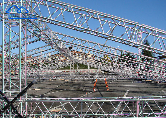Movable Concert Stage Lighting Truss Silver Aluminium Truss For Events Easy Roof Truss System