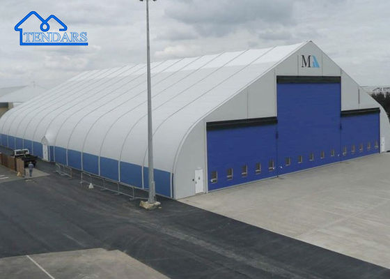 Aluminum Frame Strong Structure Industrial PVC Cover Outdoor Curve Tent For Storage , Wedding Party