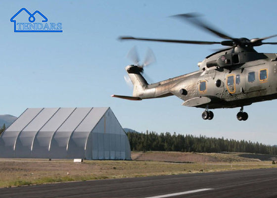 Custom Curve Roof Marquee Tent For Mobile Airplane Hanger , Curve Roof Aircraft Hanger