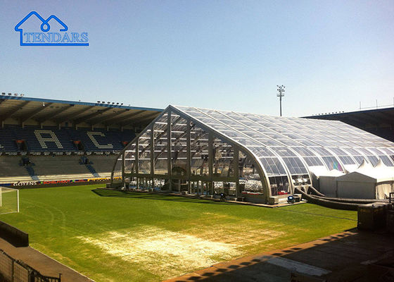 Luxury Curve Tents , Aluminum PVC Clear Top Event Tent For Wedding