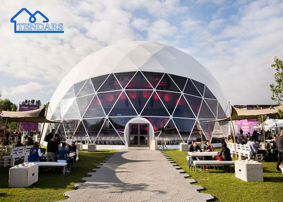 15m Dia Glamping Hotel Tent Hardwood Frame Double Layer PVDF Coated for Eco Lodges