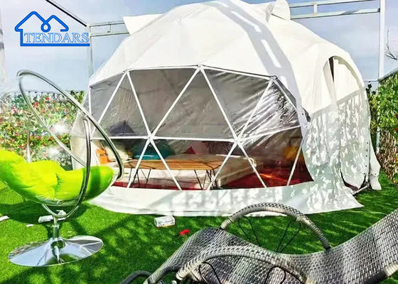 Insulated 3m Dia Glamping Hotel Tent Galvanized Steel Frame Waterproof Fabric for Safari Camps