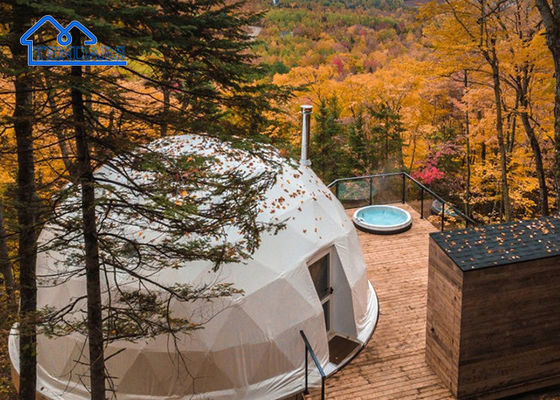 Starry Sky Glamping Hotel Tent Breathable Waterproof Lightweight With Dome Design Large Luxury Camping Tent