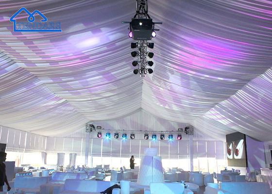 Custom Big Aluminum Alloy Party Wedding Tent With Lining And Curtain Outdoor Commercial Structure