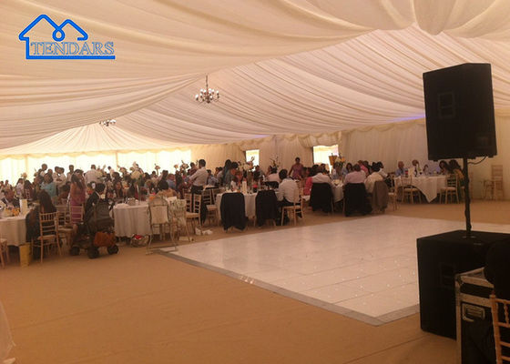 Durable Luxury Wedding Tent Liner White Color For Party Marquee Lining For Tent