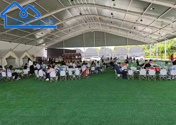 High Peak 25x40m Sports Hall Tent Galvanized Steel All-Weather Shell for Tennis Court