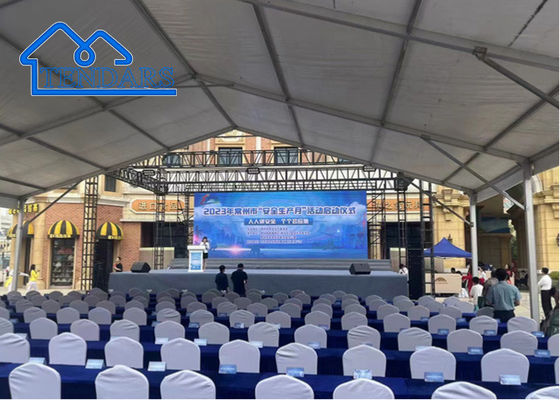 PVC Fabric Wall Alumium Frame Luxury Event Tents Self Cleaning For Commercial Ceremony Festival Marquee Hire