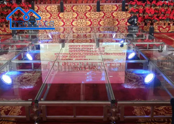 Custom Led Floor Tempered Glass Magnetic Light Wedding Party Pixel Led Dance Stage Truss