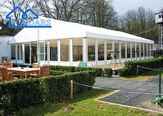Large Clear PVC Roof Wedding Marquee Tent Rustproof Fire Retardant Elegant Event Reception Structure