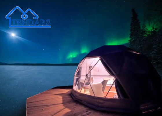 Outdoor 8m Family Camping Glamping Tent Dome With Bathroom ,Resort Camping Tents For 2-4 People