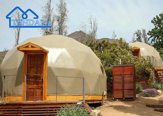 8m Diameter Igloo Geodesic Dome Steel Structure Camping Tent  Round Dome Glamping Tent For Trade Show