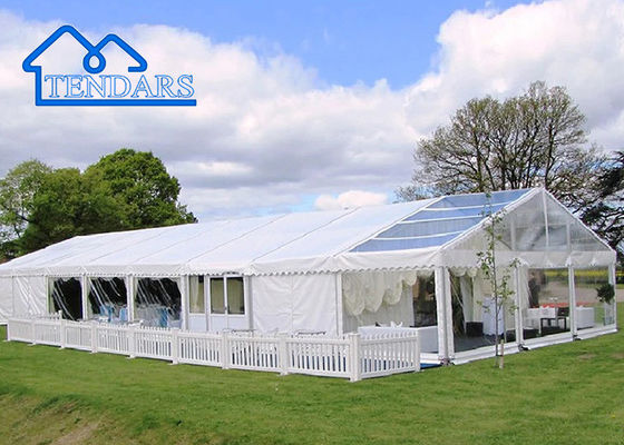 Birthday Celebration Party Marquee Tents Reinforced Alloy Frame Clear-Span Fire-Retardant PVC Canopy Structure