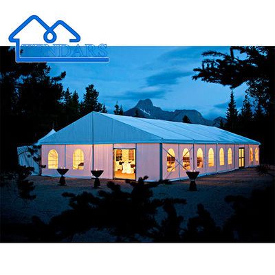 Family Gathering Party Marquee Tents Galvanized Framework PVC Fabric Clear-Span Canopy Structure