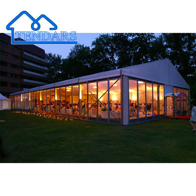 Galvanized Steel Frame 8x8m Party Marquee Tent 850g/m² PVC Fabric All Weather Protection for Outdoor Festivities
