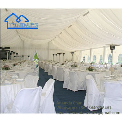 White Elegant Garden Party Marquee Tents Galvanized Framework PVC Fabric Canopy Structure